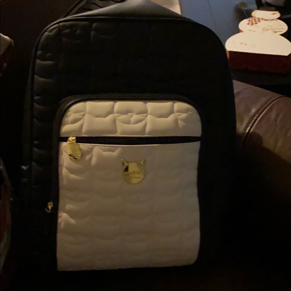 Betsey Johnson Quilted Cat Backpack